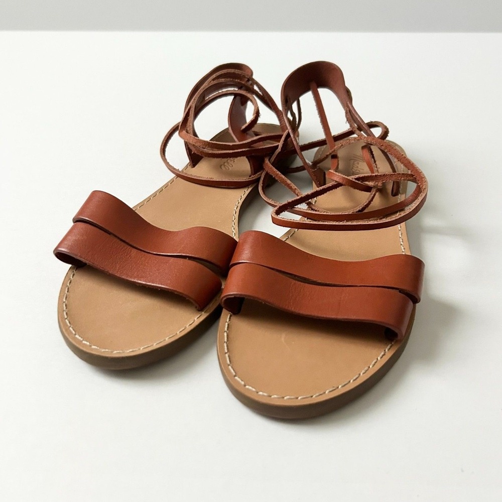 Women’s Lace-Up Ankle Strap Sandals in Brown - Picture 2 of 9